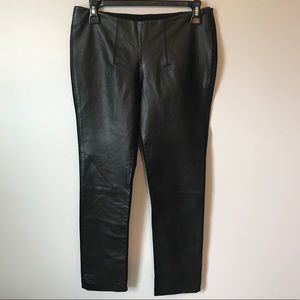 My Tribe | Genuine Leather Front Cropped Pant